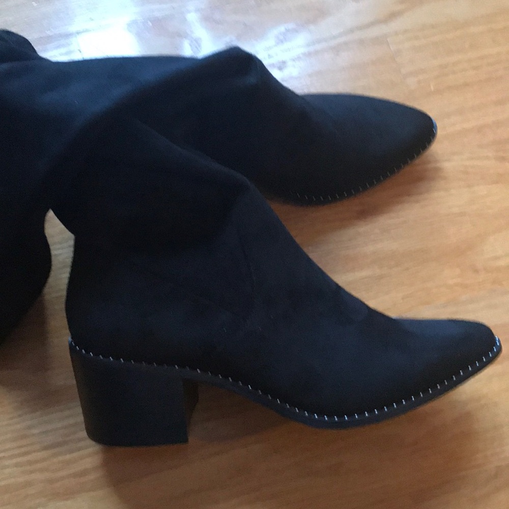 Over the knee suede boots.  NWB